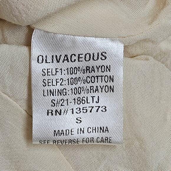 White/Pink/Purple/Peach Olivaceous Long Sleeve Floral Ruffle Crop Top Size Small - Picture 8 of 9